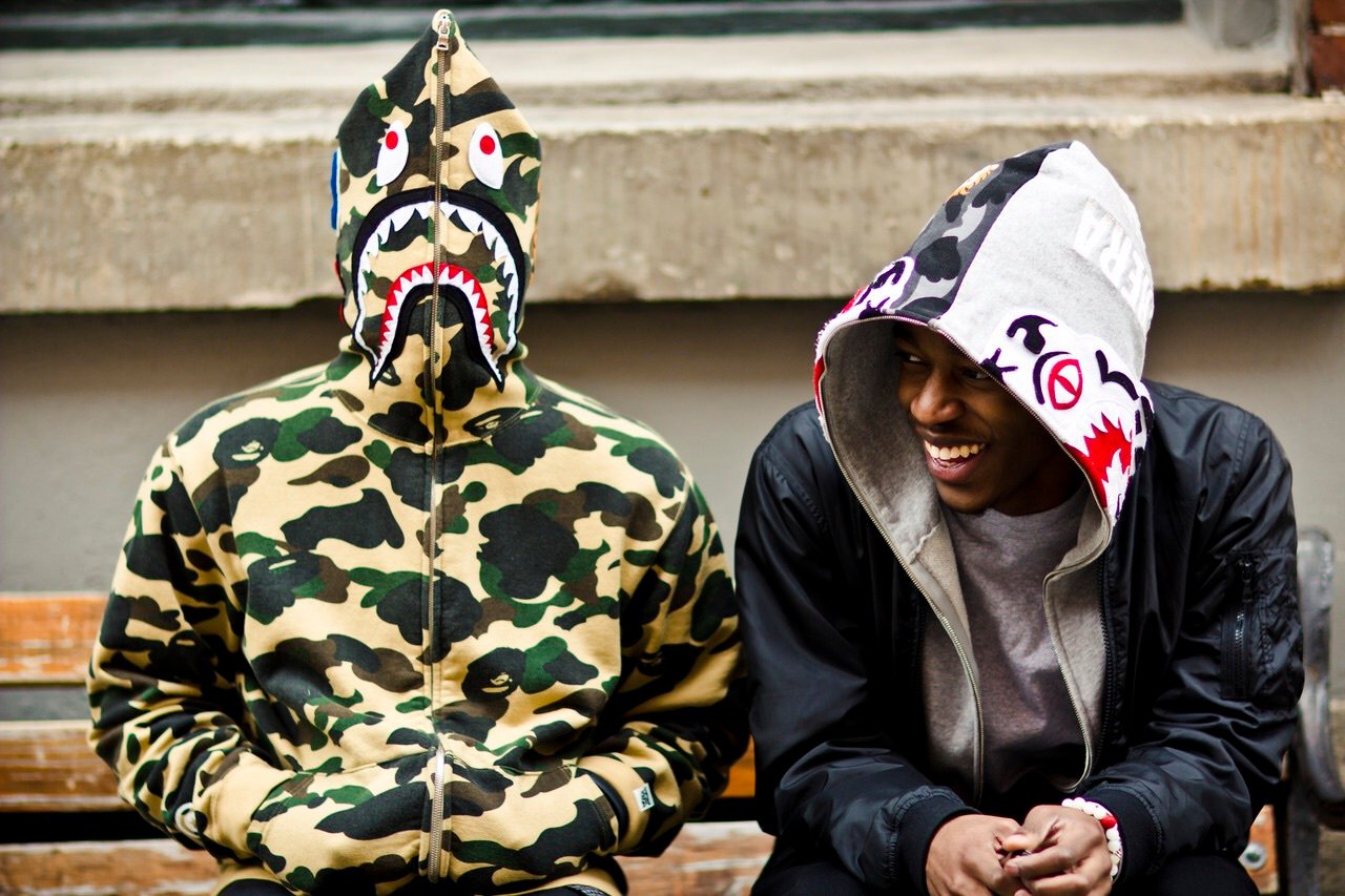 Bape (A Bathing Ape) is a Japanese street wear clothing brand